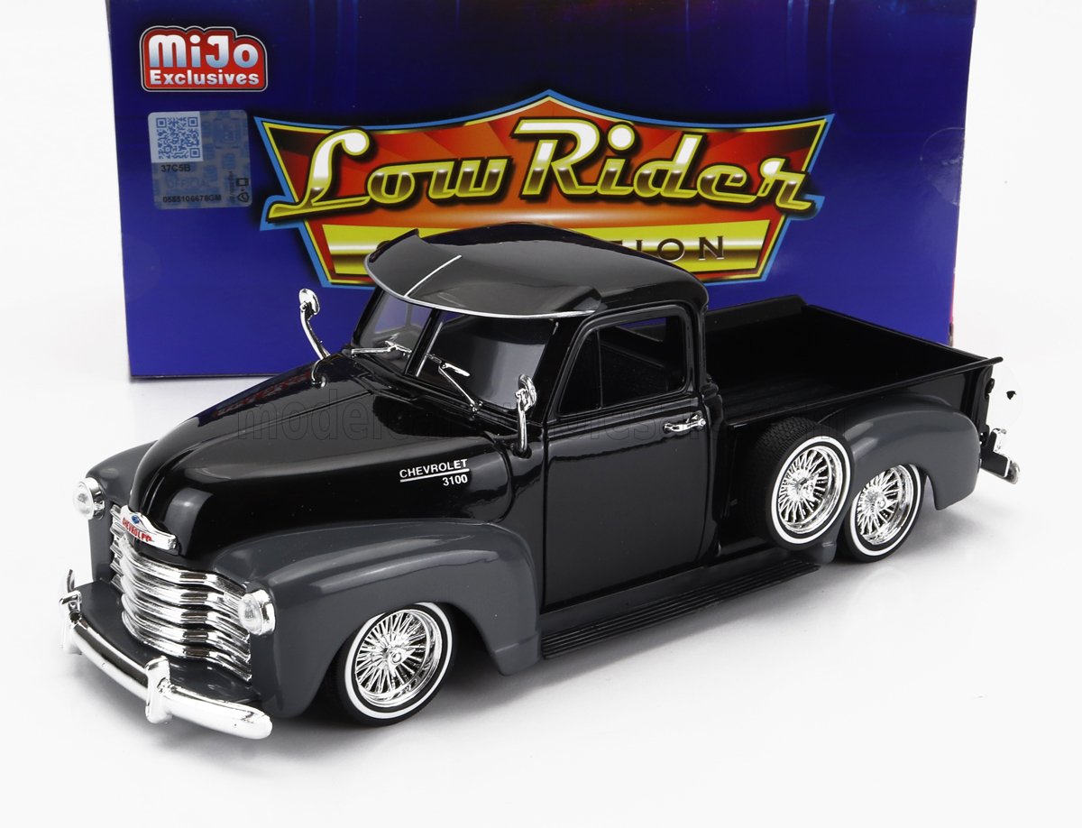 1:24 CHEVROLET 3100 Pick-up Low Rider (1953), Black Grey - 22087LRW-BKGRY