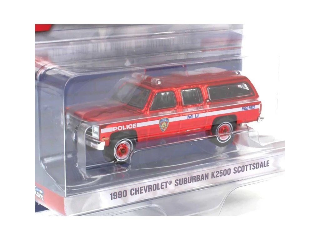 1:64 (Greenlight!) CHEVROLET Suburban K2500 Scottsdale 'New York City Police Department' (NYPD) (1990), red - GL43040D2
