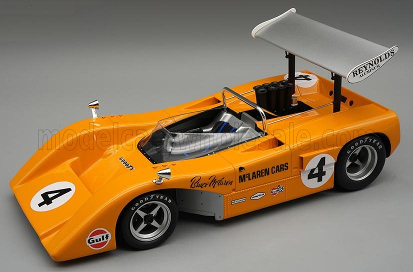 1:18 McLAREN M8b Can-am №4 Winner Watkins Glen (1969) Bruce Mclaren, Orange - TM18-330A