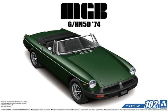 1:24 Сборная модель BLMC G/HN5D MG-B MK-3 '74 - 05686