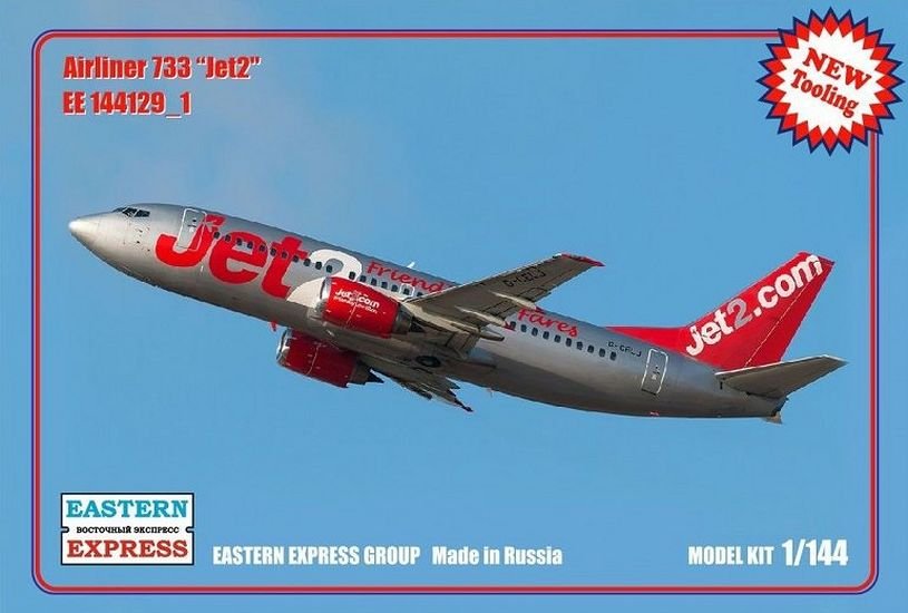 1:144 Сборная модель Авиалайнер Boeing 737-300 (JET2) - 144129-1