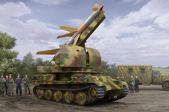 1:35 Сборная модель ЗРК Flakpanther w/8.8cm Flakrakete Rheintochter I - 09532