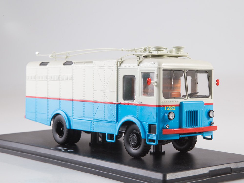 1:43 Грузовой троллейбус ТГ-3, бело-голубой - SSM4049