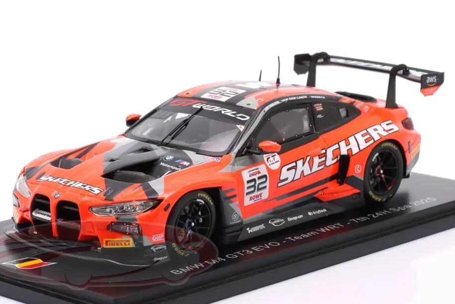 1:43 BMW M4 GT3 Evo #32 7th 24h Spa 2025 Team WRT Ugo De Wilde, Charles Weerts, Kelvin van der Linde (2025) - SB853
