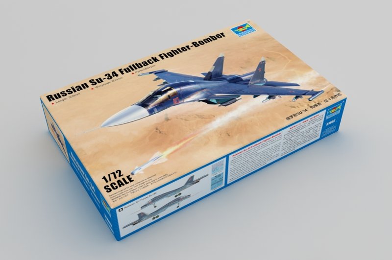 1:72 Сборная модель Российский истребитель-бомбардировщик Су-34 - 01652