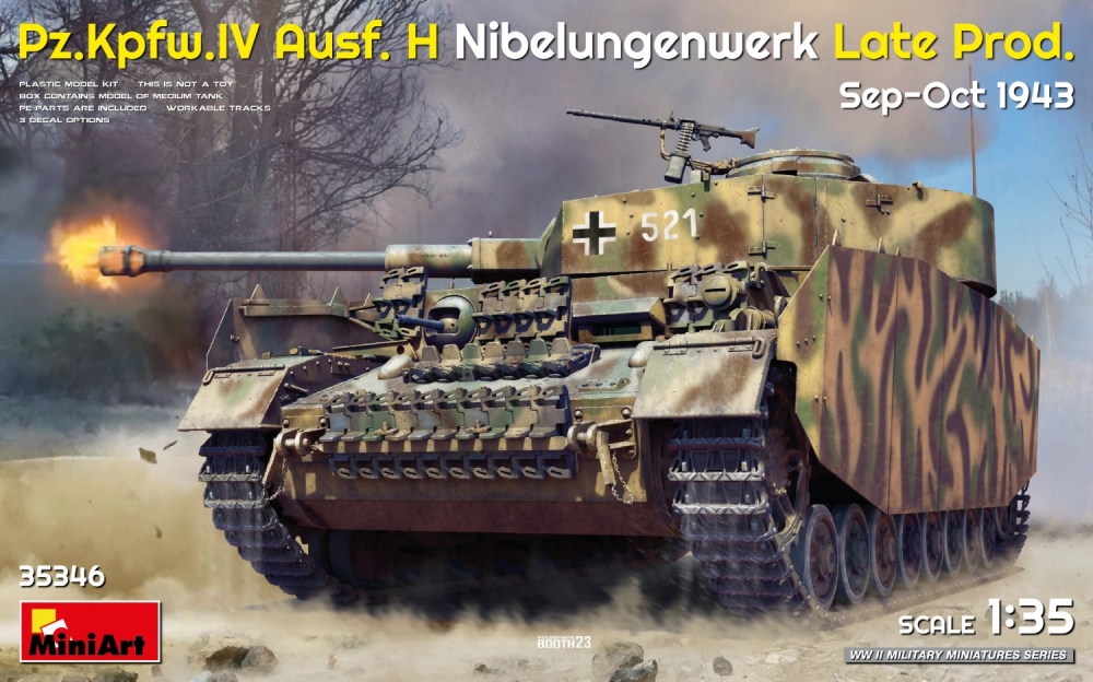 1:35 Сборная модель P.kpfw.iv Ausf. H Military Nibelungenwerk 1943 - 35346