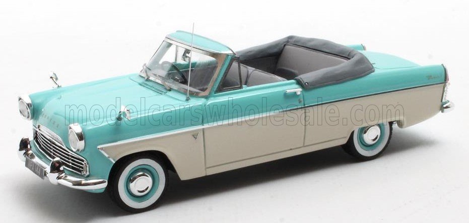 1:43 FORD Zodiac MKII 206E Cabriolet Open (1958), turquoise/white - MX40603-162