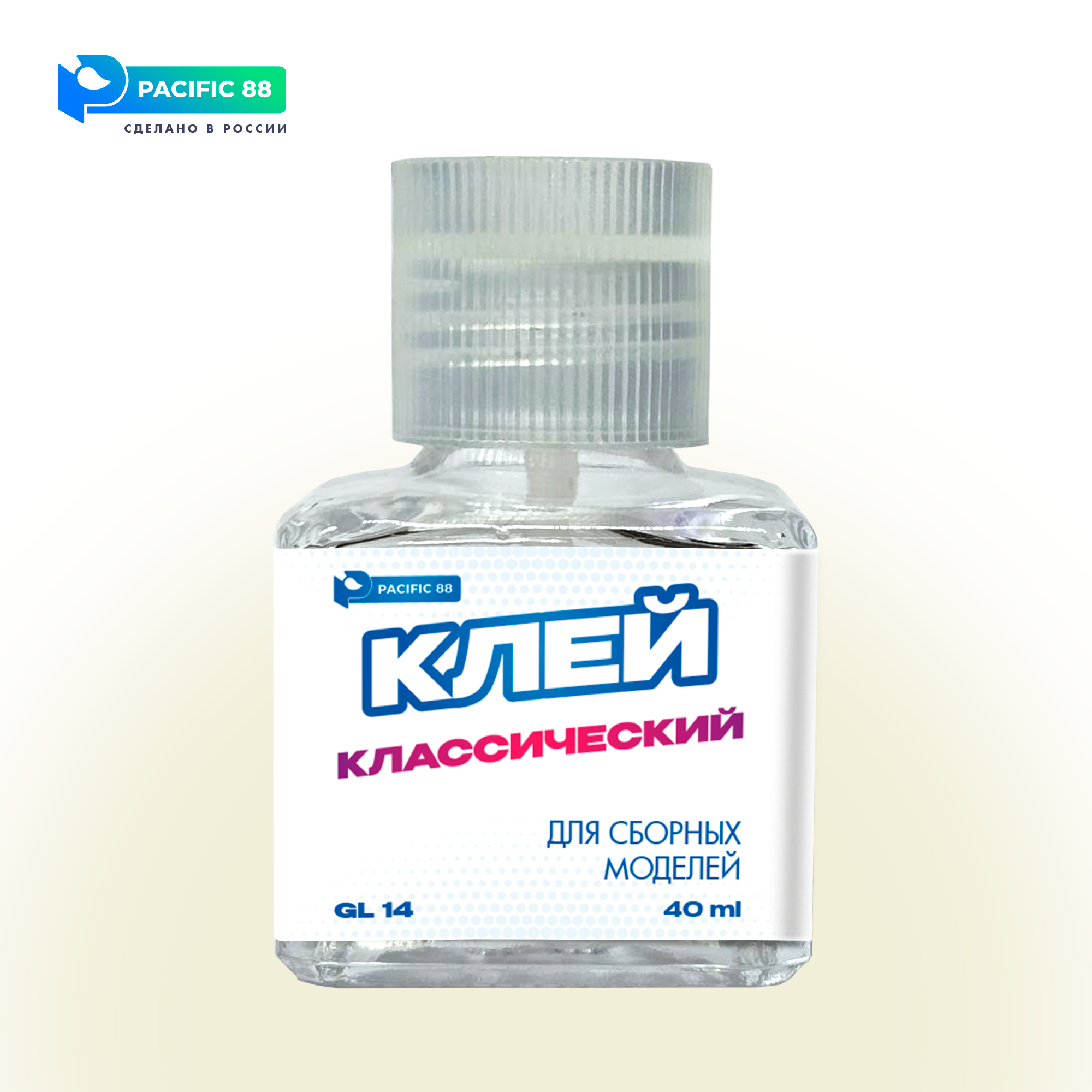 Клей для моделей классический (Plastic cement) 40 мл, стекло + кисть - GL14