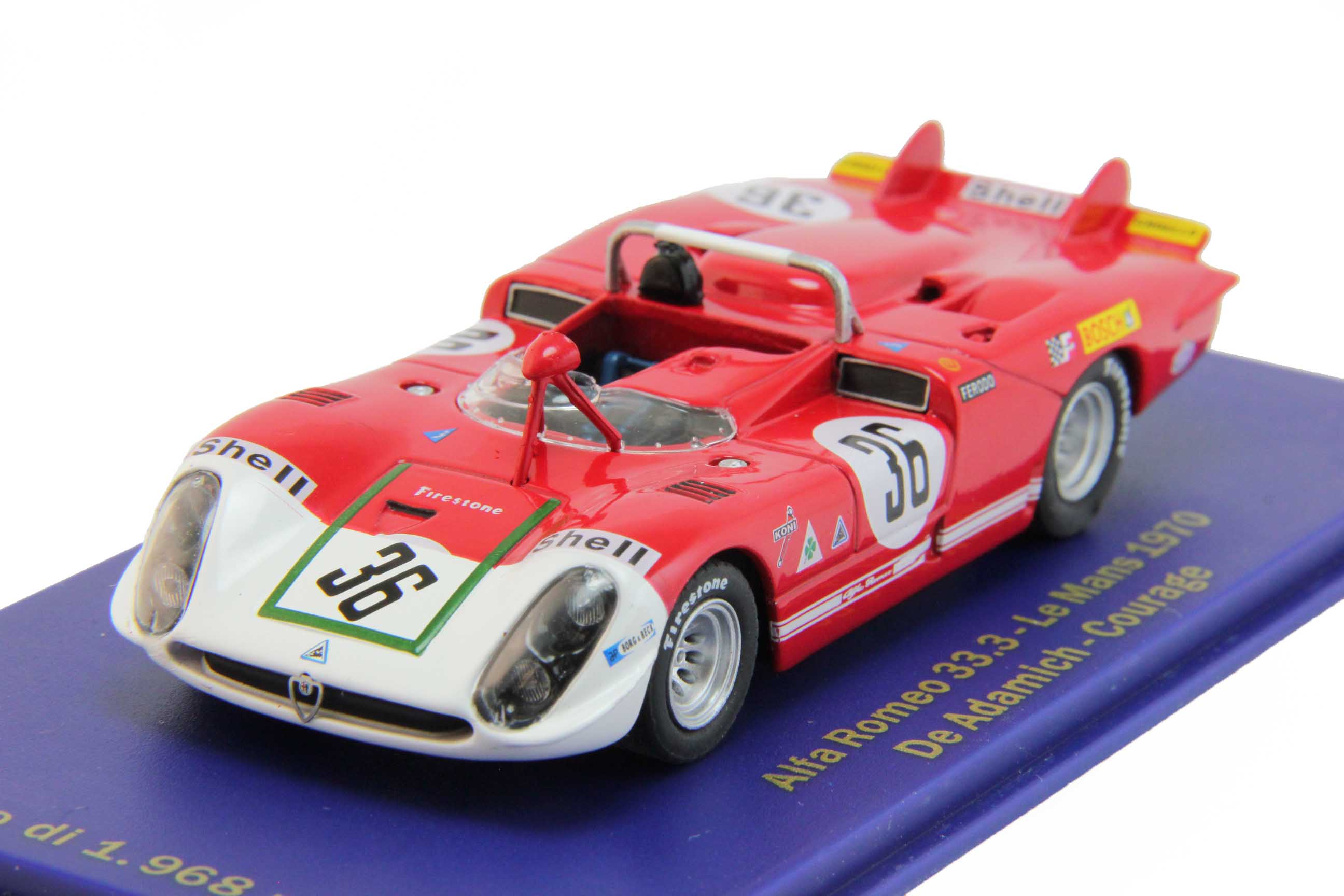 1:43 ALFA ROMEO 33.3 - Le Mans De Adamich - Courage (1970), red - 5916368