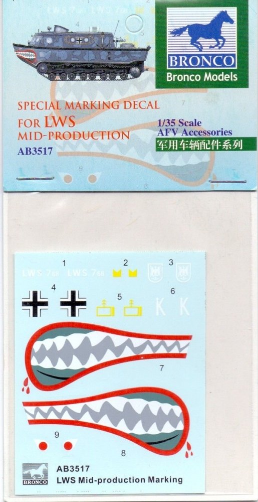 1:35 Набор декалей Special Marking Decal for LWS Mid production - AB3517