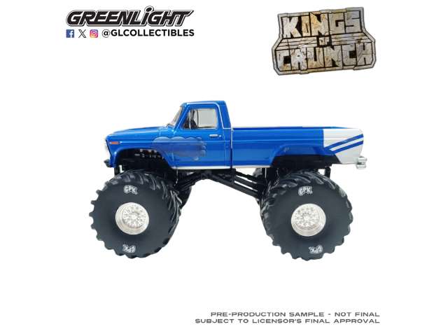 1:43 Ford F-250 Monster Truck Garbage Pail Kids 40th Anniversary *Kings of Crunch Series 6* (1976), blue - 88062