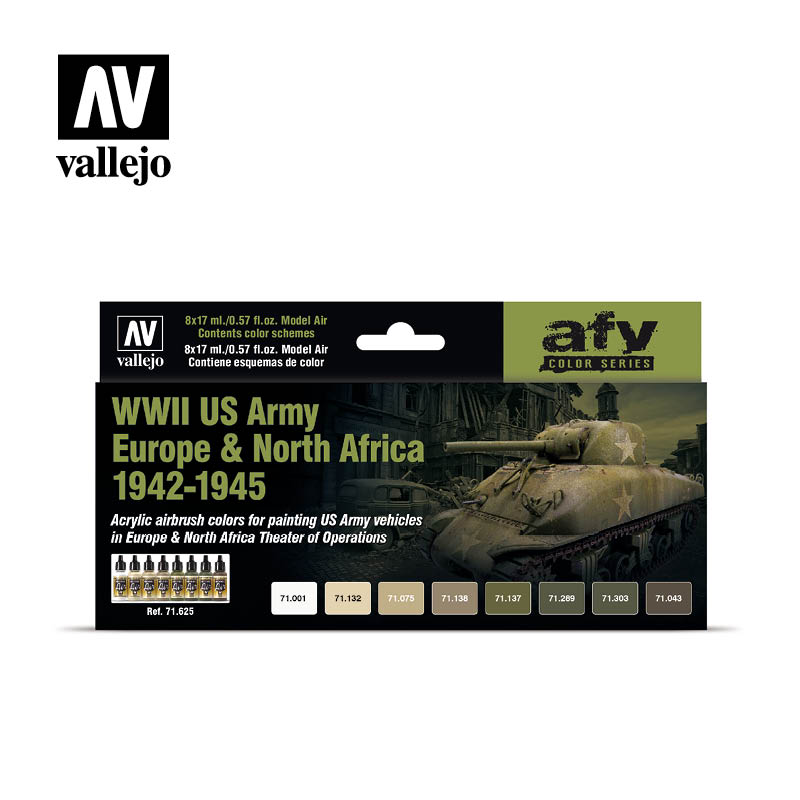 Набор Model Air 'WWII US ARMY EUROPE & NORTH AFRICA' (8цв.) - 71625