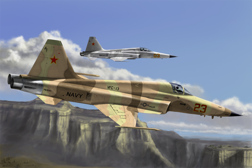 1:72 Сборная модель Самолет F-5E (Tiger II) fighter - 80207