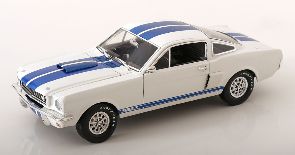 1:18 FORD Mustang Shelby GT350 (1966), white/blue metallic - 160