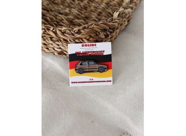 1:0 Значок Pin 1990 Volkswagen MK2 Golf GTI, grey - ENPN011