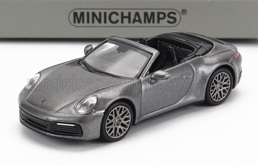 1:87 PORSCHE 911 992 Carrera 4s Cabriolet Open (2019), Grey Met - 870068331