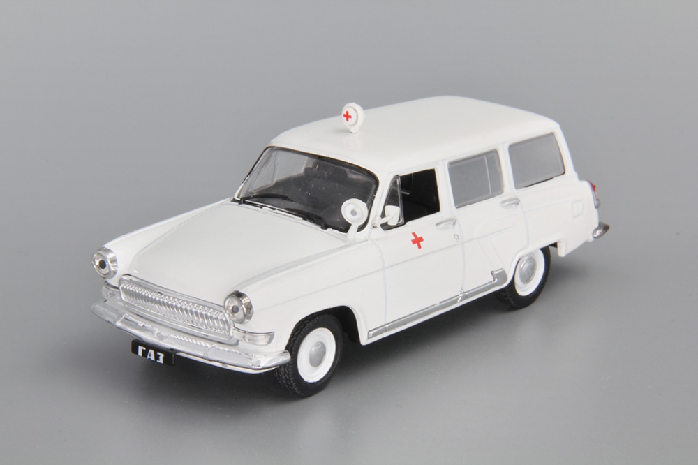 1:43 Горький 22Д Скорая помощь, Автомобиль на службе 65, белый - ANS065
