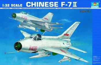 1:32 Сборная модель Китайский истребитель Chengdu F-7 II - 02216