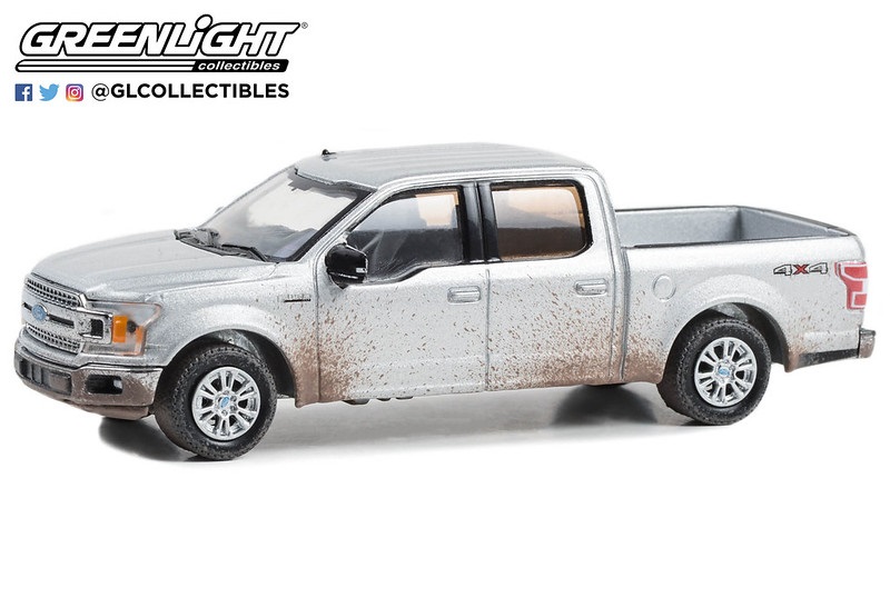 1:64 FORD F-150 SuperCrew (2020) Iconic Silver with Mud Spray - 35270F