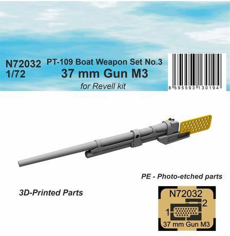 1:72 PT-109 Boat Weapon Set No.3 - 37 mm Gun M3 - N72032