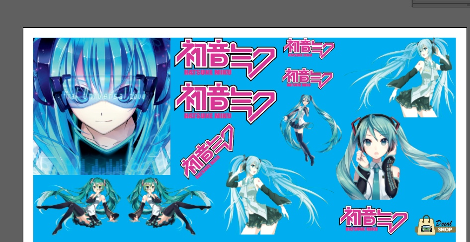 1:24 Набор декалей Hatsune Miku Иташа NISSAN Silvia 13 - DSD019