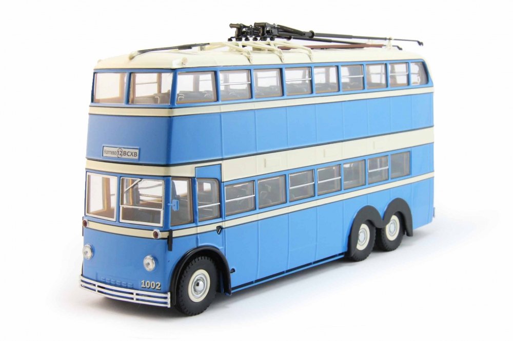 1:43 ЯТБ-3 Городской троллейбус (1938-1939), голубой с бежевым - UM43-A5/1