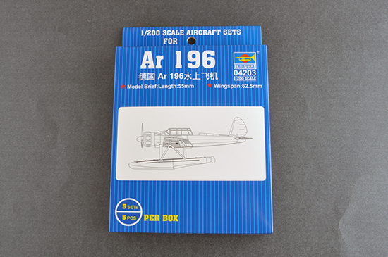 1:200 Сборная модель Немецкий самолет AR 196 - 04203