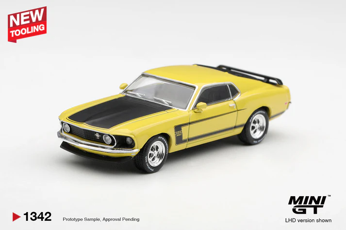 1:64 FORD Mustang Boss 302 (1969), bright yellow - MGT01342-BL