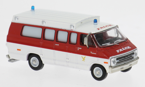 1:87 Dodge B 200 Ambulance, 1975, Falck - BRE18302