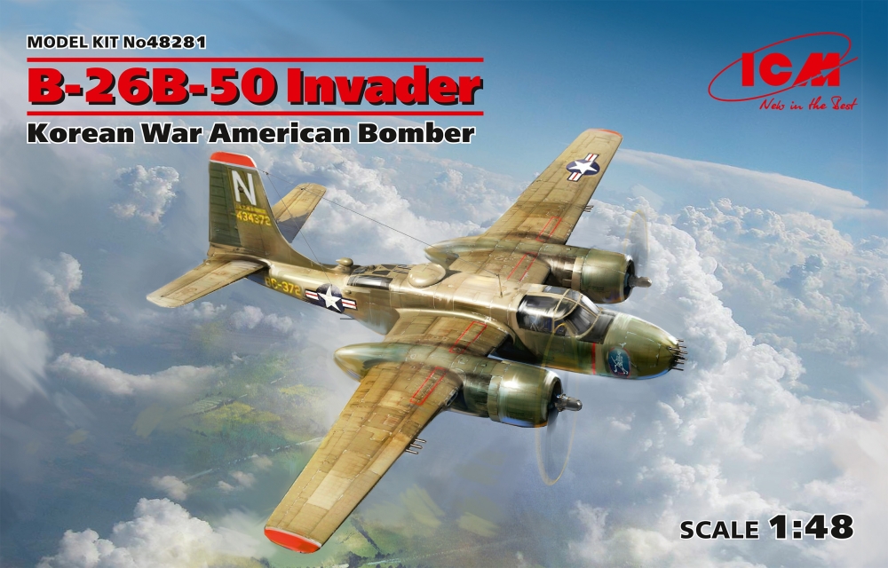 1:48 Сборная модель B-26B-50 'Инвейдер' Американский бомбардировщик - 48281