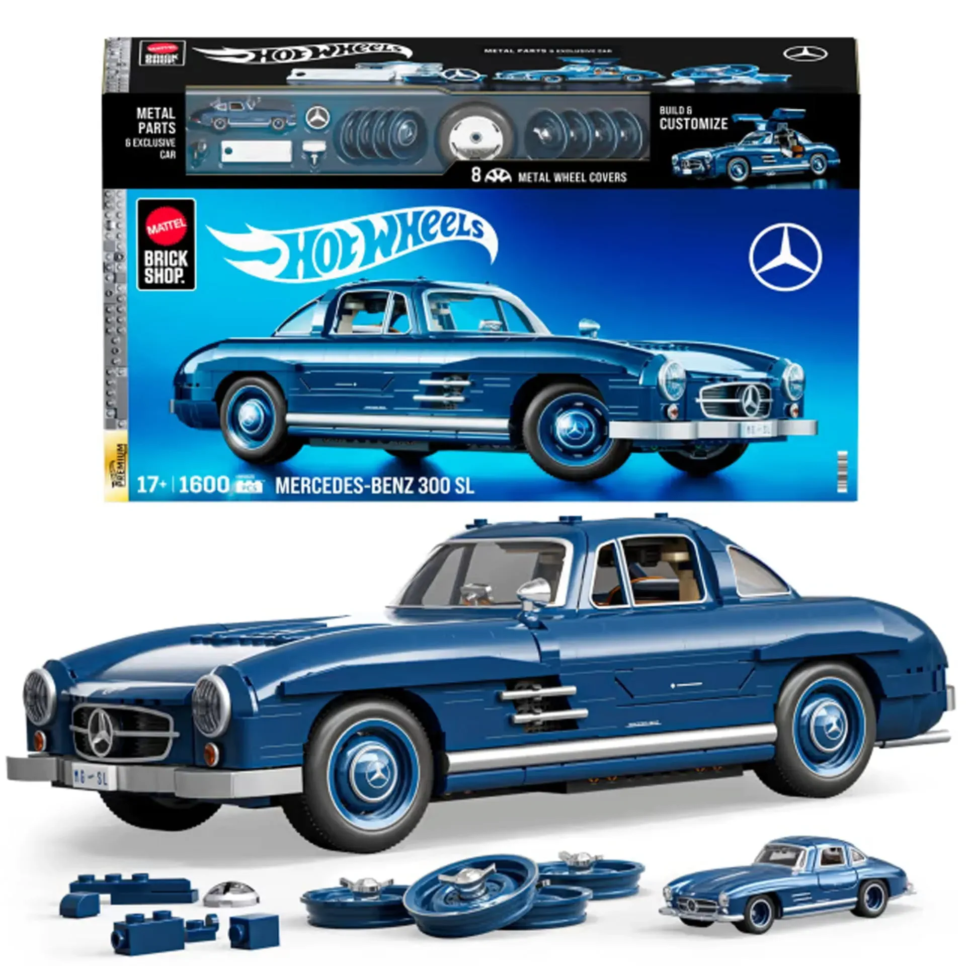 1:12 Сборная модель MERCEDES BENZ 300sl Coupe (w198) 1955 - 1600 Pezzi - 1600 Pcs, Blue - B66041219