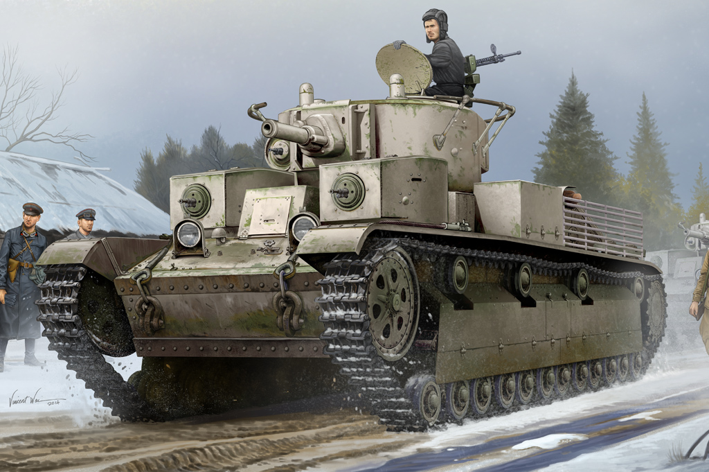 1:35 Сборная модель Танк Soviet T-28 Medium Tank (Riveted) - 83853