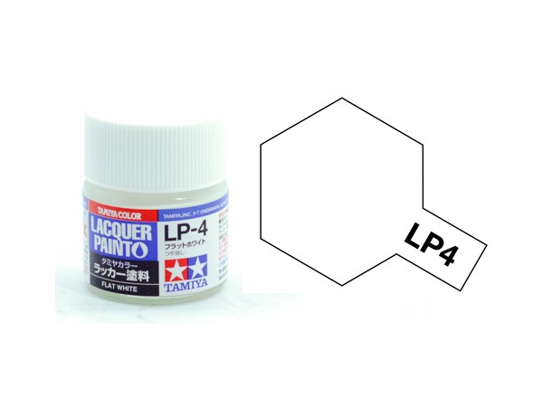Краска эмалевая белый матовый LP-4 Flat White, 10мл - 82104