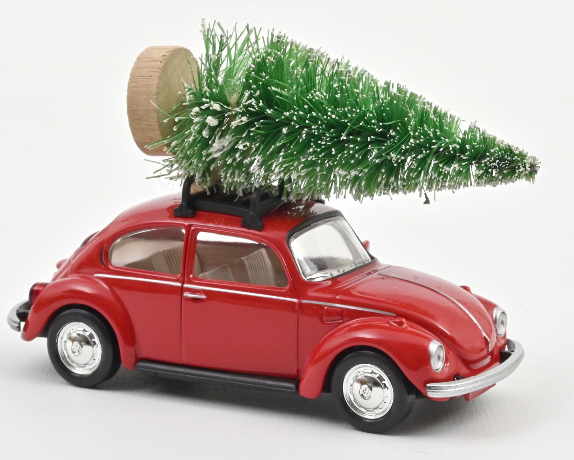 1:43 VOLKSWAGEN Beetle 1303 (Ёлка на крыше) 1973 Red Christmas - 841006