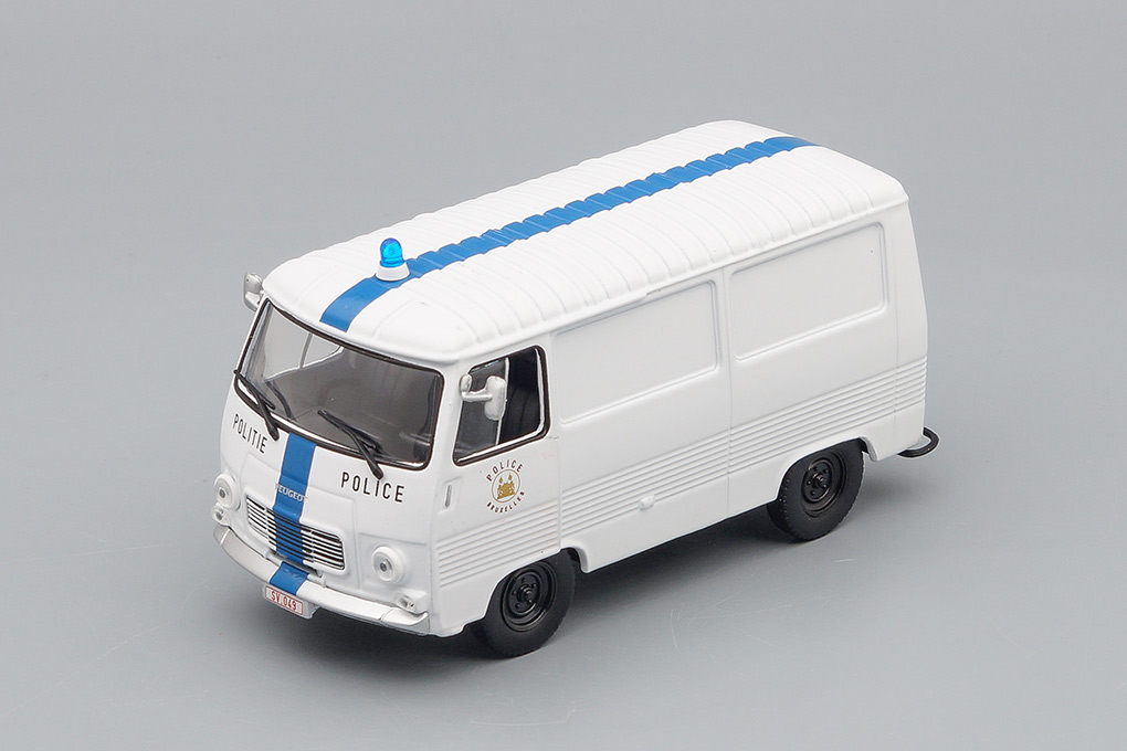 1:43 PEUGEOT J7, Полицейские Машины Мира 66, white / blue - PCW066-X1