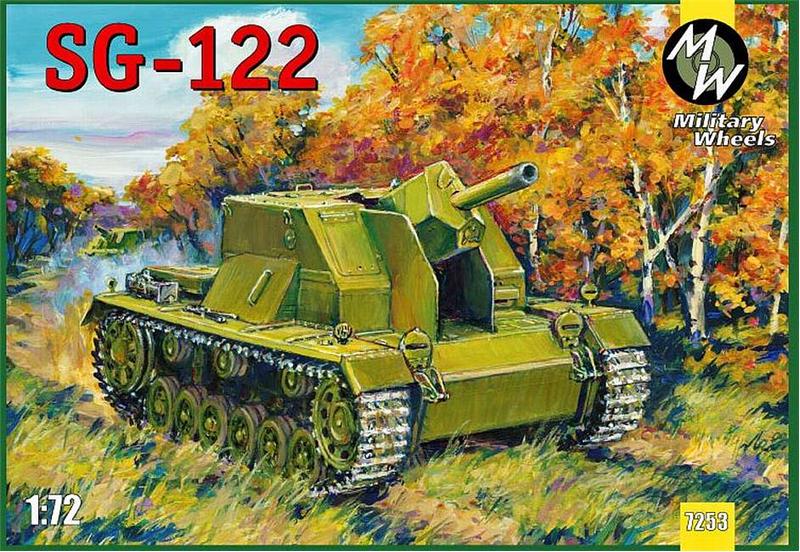 1:72 Сборная модель Советская САУ СГ-122 (на шасси трофейного танка панцер 3) - 7253