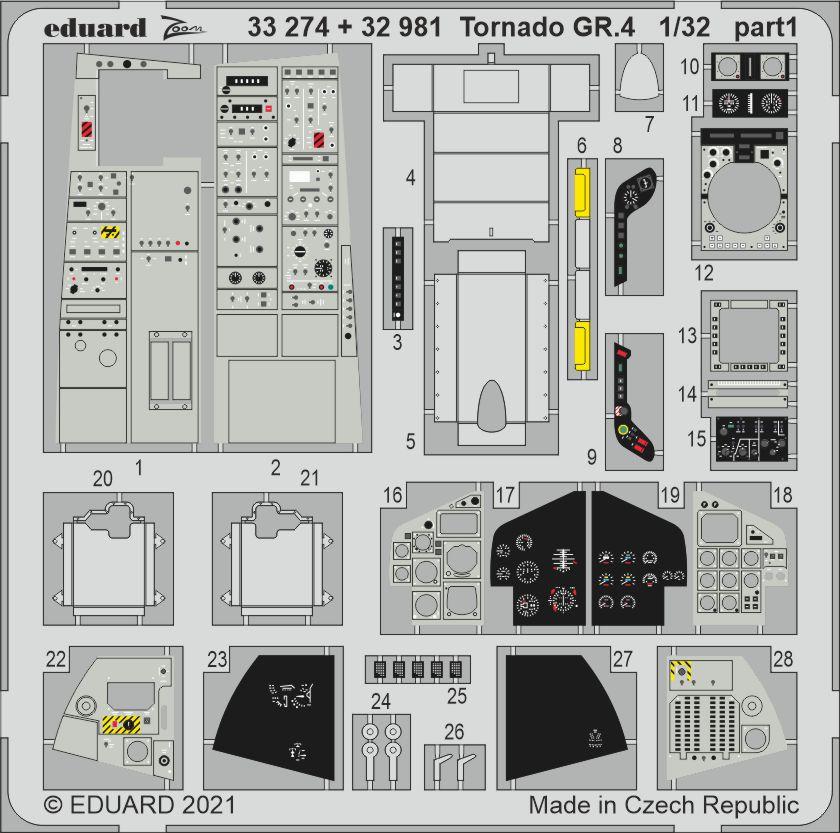 1:32 Фототравление для Tornado GR.4 интерьер - 32981