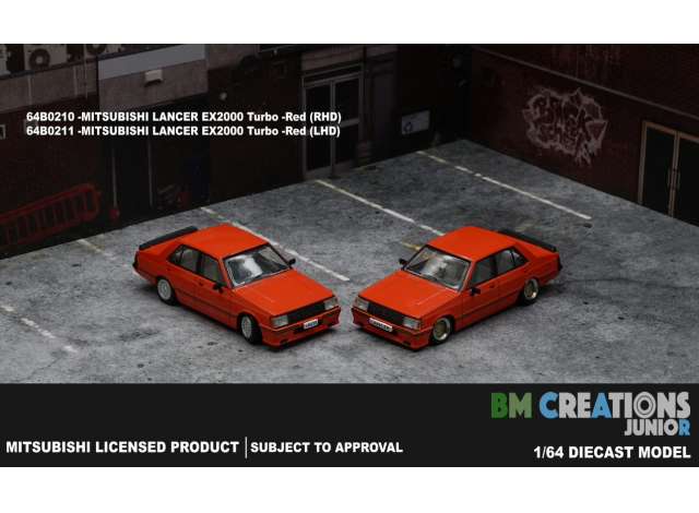 1:64 MITSUBISHI Lancer EX2000 Turbo, red - BM64B0211LHD