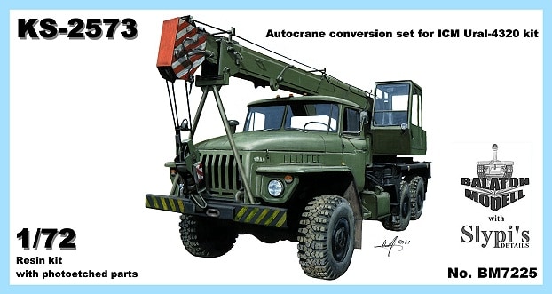 1:72 Конверсионный набор Советский автокран КС-2573 на шасси миасского грузовика (для ICM) - BM7225