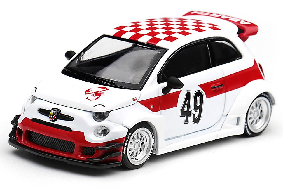 1:64 FIAT 595 Abarth LB-Works X Abas Works 1000 TC Tribute (2026), white / red - MGT01325-BL