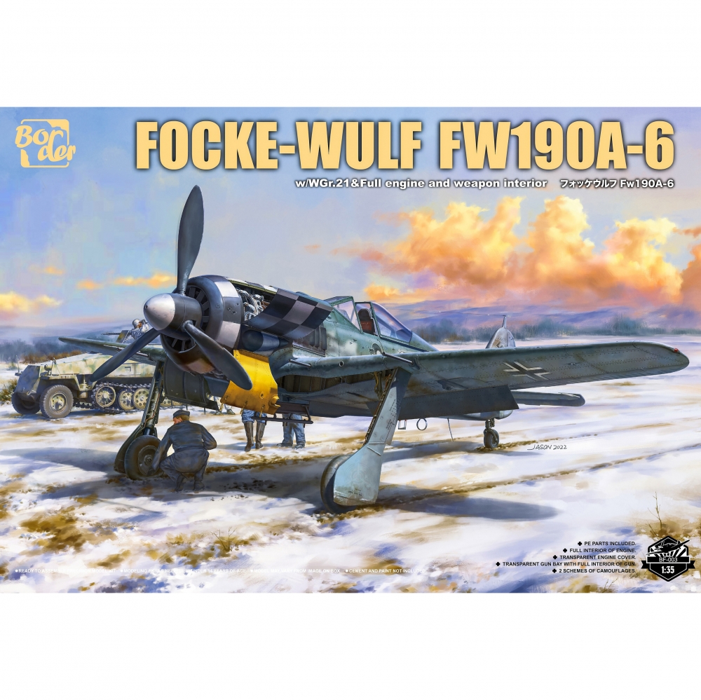 1:35 Сборная модель Истребитель Focke-Wulf Fw 190A-6 - BF-003