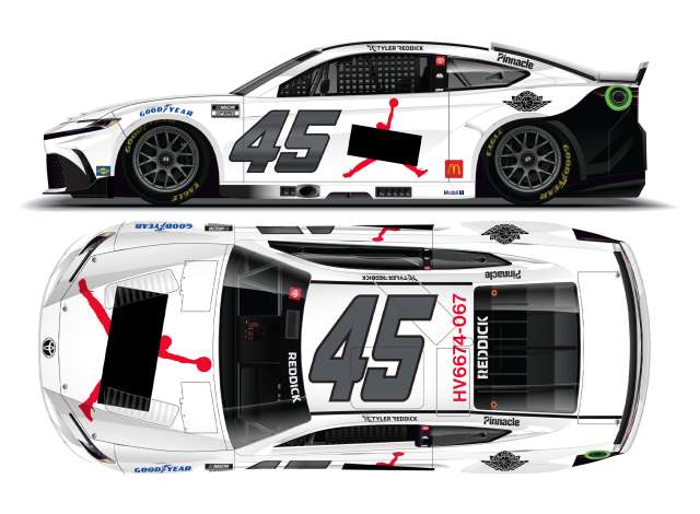 1:64 Toyota Camry XSE #45 Tyler Reddick *Jordan Brand*, white/red/grey 2025 - C452565JORTK
