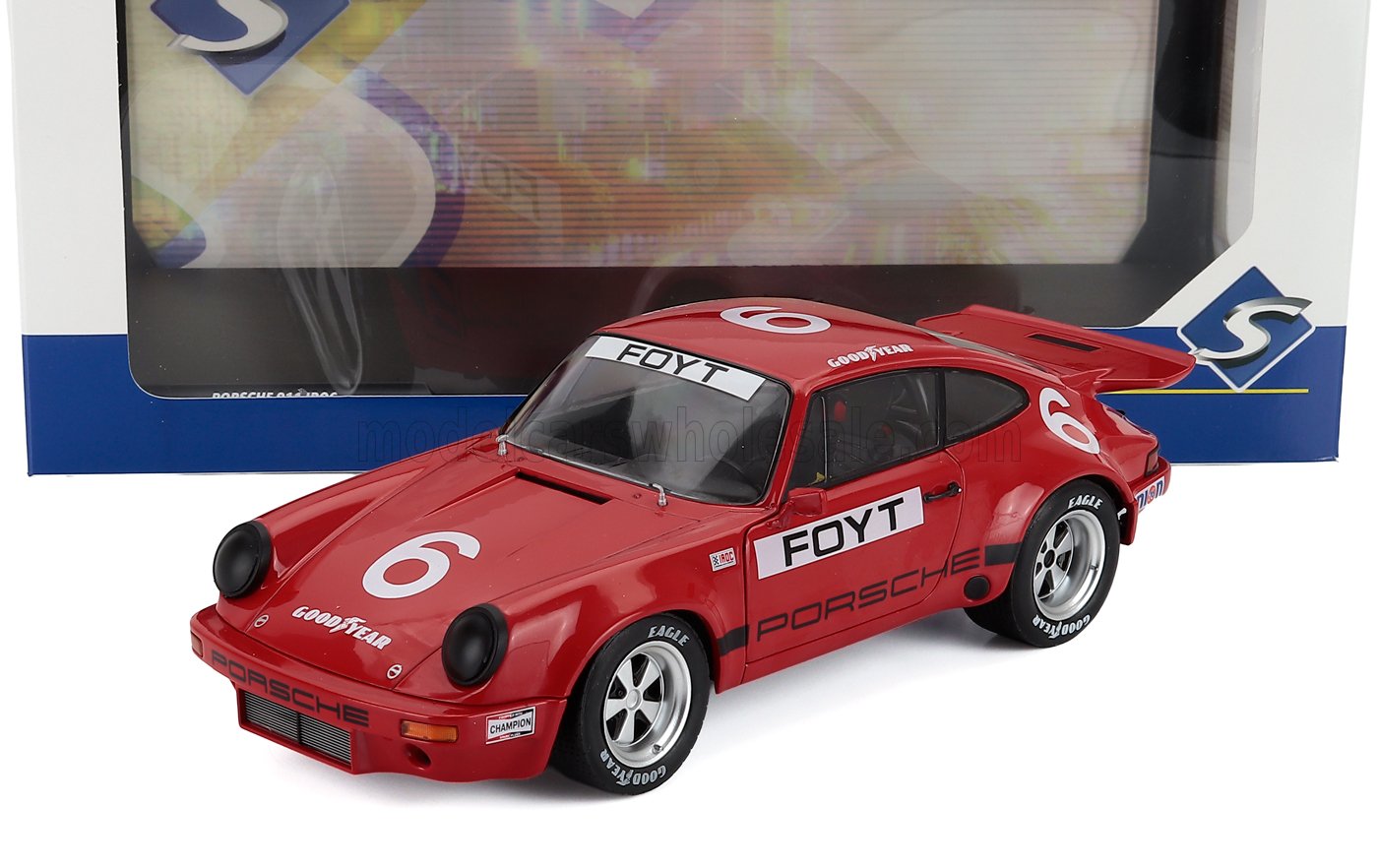 1:18 PORSCHE 911 Rs 3.0 Coupe №6 Iroc Daytona (1974) Anthony Joseph Foyt, Red - S1810704