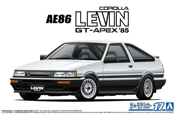 1:24 Сборная модель TOYOTA AE86 COROLLA LEVIN GT-APEX 85 - 06192