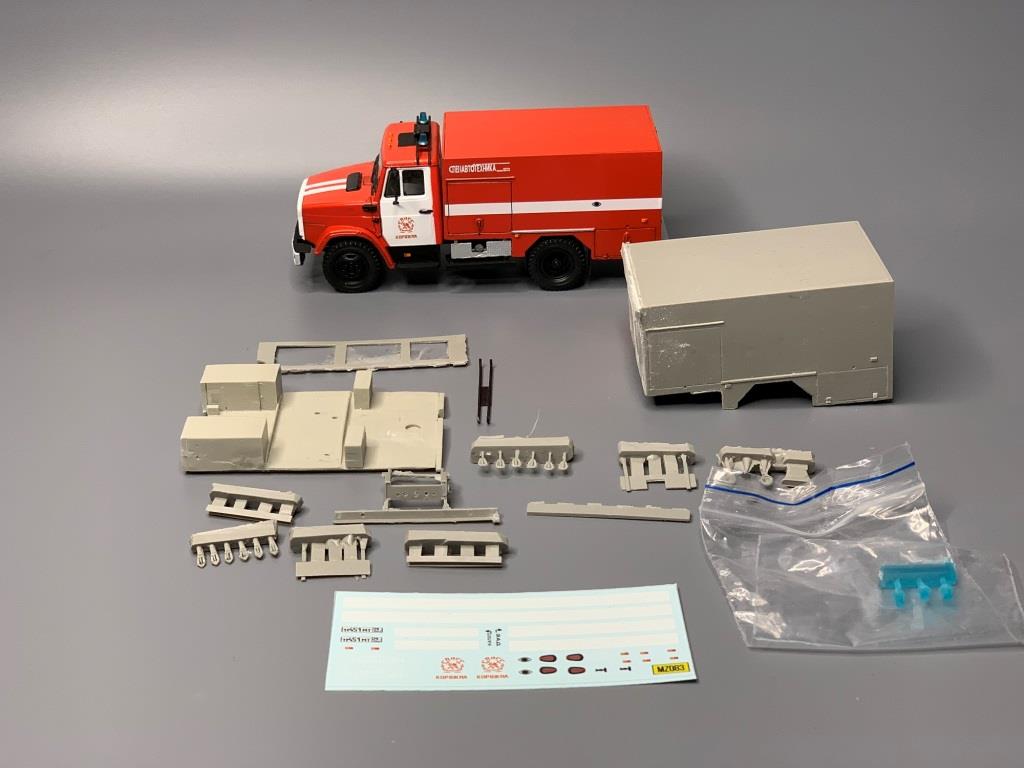 1:43 Набор для конверсии Пожарный автомобиль АР-0,8-1,2(ЗИL 433362) - MZ083