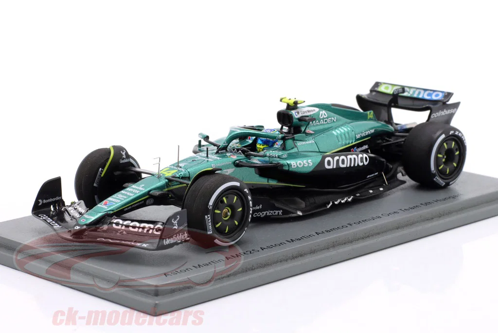 1:43 ASTON MARTIN  AMR25 № 14 5th Hungary GP Formula 1 Fernando Alonso (2025) - S9639