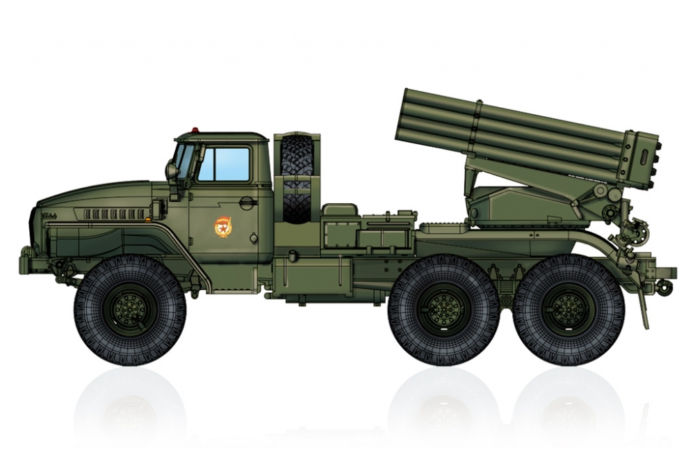 1:72 Сборная модель РСЗО Russian BM-21 Grad Multiple Rocket Launcher - 82931
