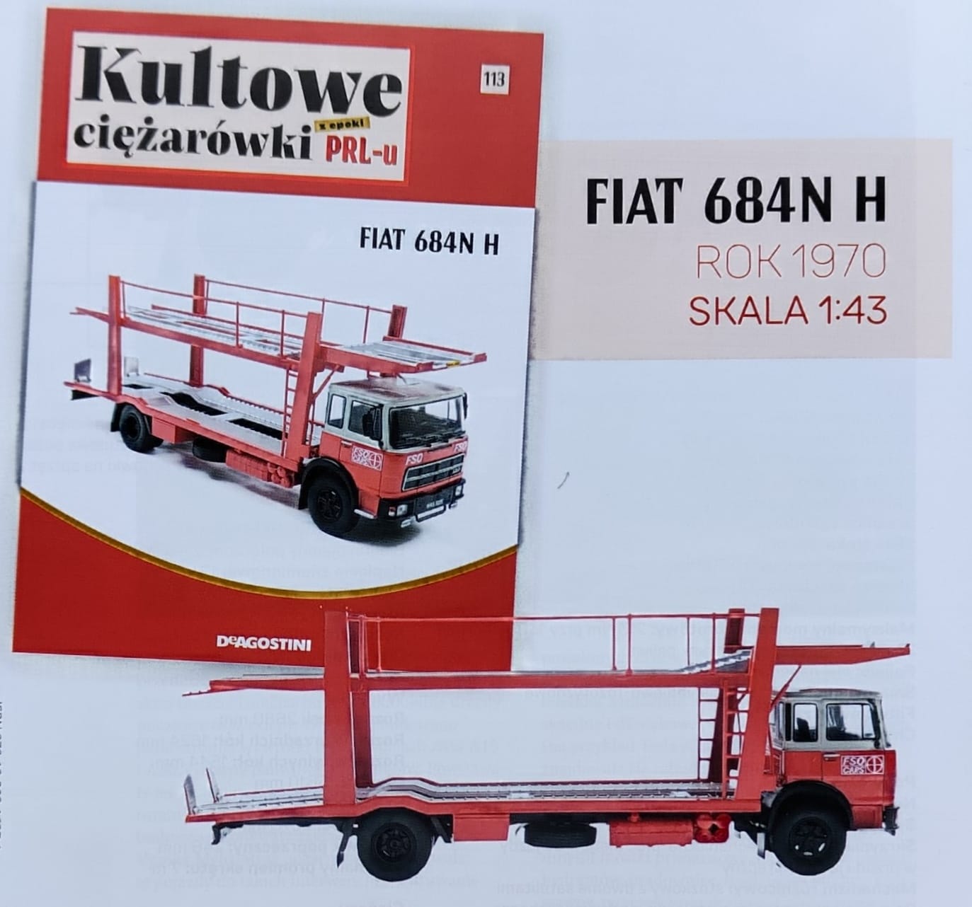 1:43 FIAT 684N H, Kultowe Ciezarowki PRL-u 113 - kulC113