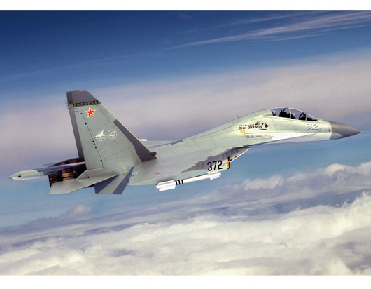 1:32 Сборная модель Российский / китайский истребитель Су-30МКК - 02271