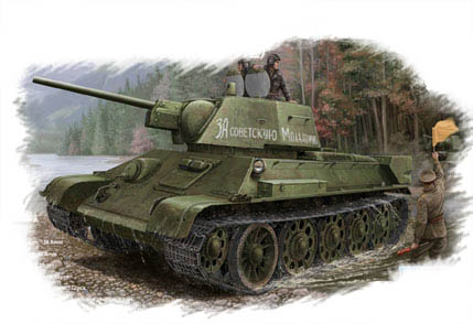 1:48 Сборная модель Танк Russia T-34/76 Tank 1943 - 84808